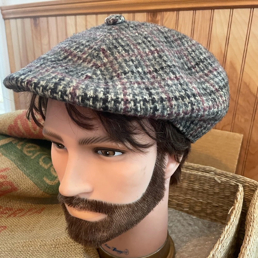 Old Vintage Tweed English Cap, KANGOL Desighn, Made in England - Picture 1 of 10